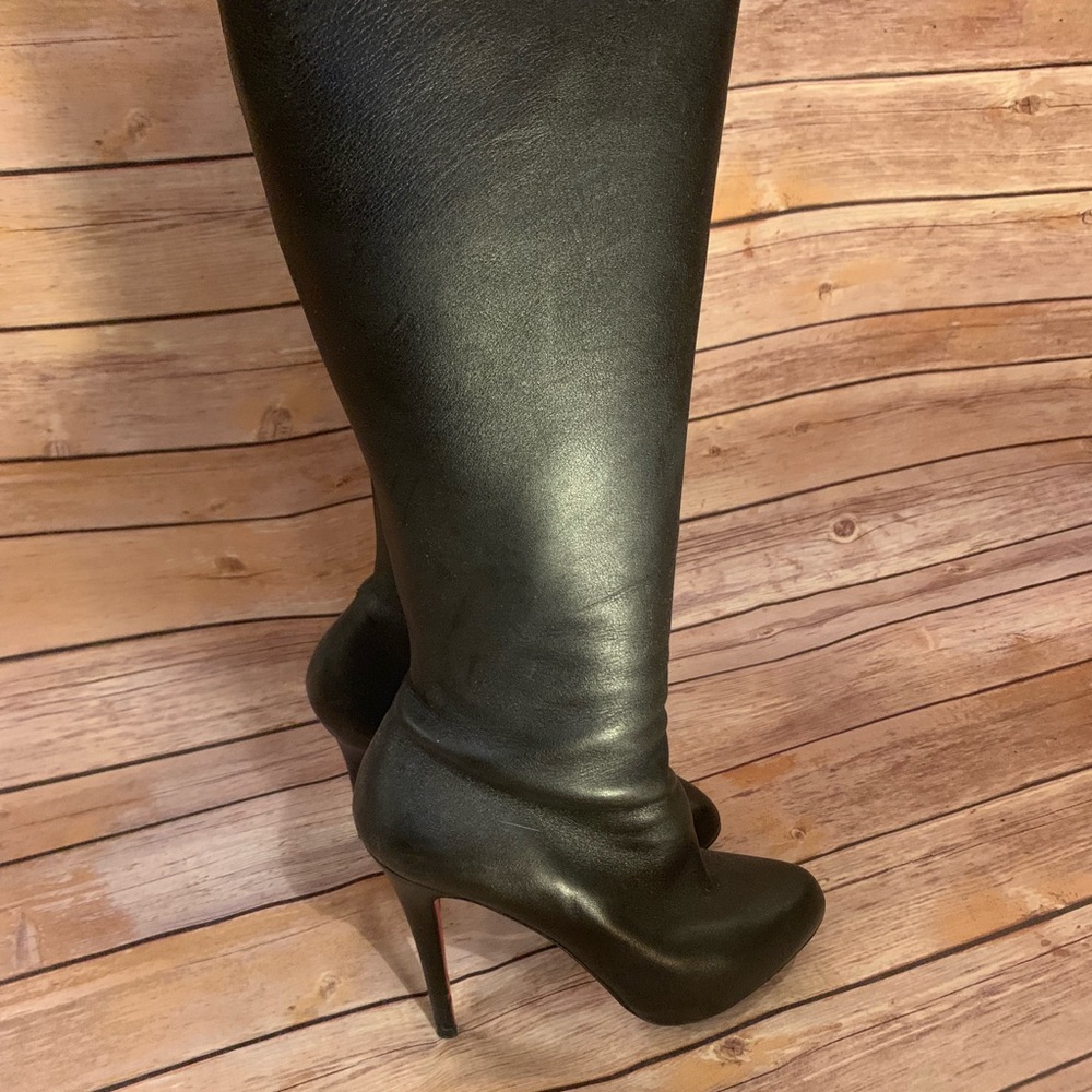 Christian Louboutin knee high leather boots
